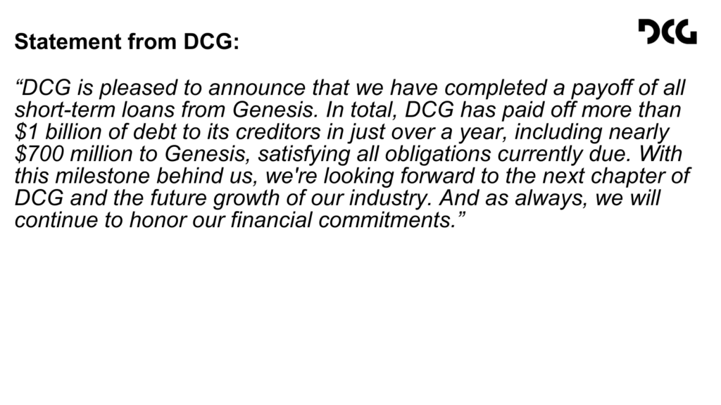 DGC genesis statement