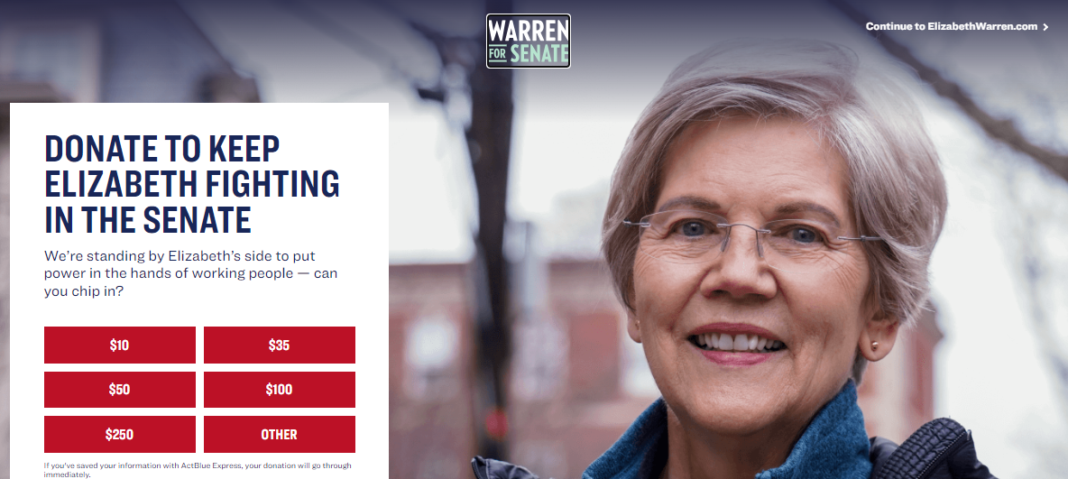 Elazabeth warren home page