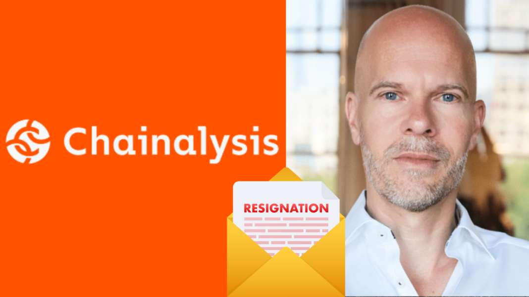 Michael Gronager co-founder and CEO Chainalysis has resigned