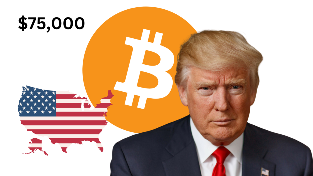 Bitcoin ATH $75,000 post donald trump victory