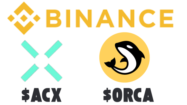 Binance lists ACX and ORCA Tokens
