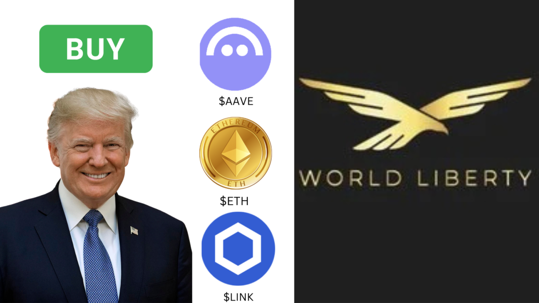 Trump Family Backed World Liberty's Crypto Holdings Swell After Spending $12M USDC To Buy ETH, LINK, and AAVE