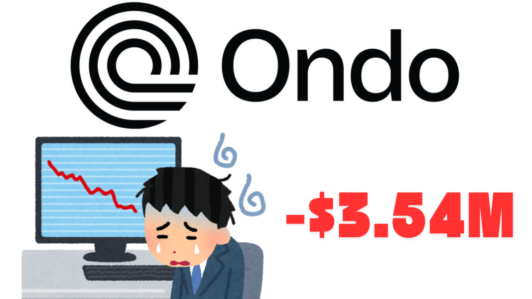 Ondo Investor Dumps 10.9M $ODNO Tokens, Records $3.54M Loss in 38 Days