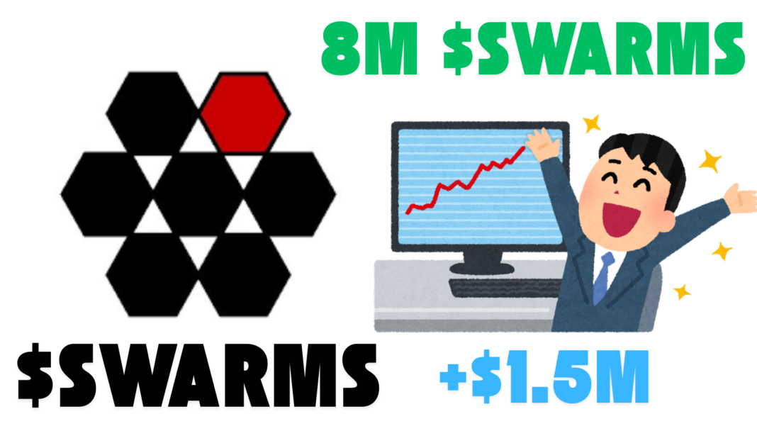 SWARMS Investor Who Made $1.5M Profit Doubles Down With 8M SWARMS Token Purchase