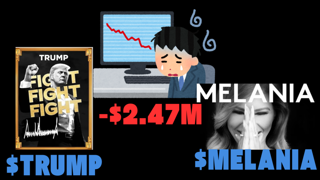 Trump Token Whale Faces $2.47M Loss on $9.5M $TRUMP Purchase, Sits on $11M $MELANIA Tokens (1)