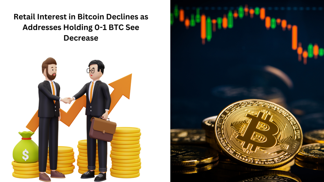 Retail Interest in Bitcoin Declines as Addresses Holding 0-1 BTC See Decrease; Will Price Follow?