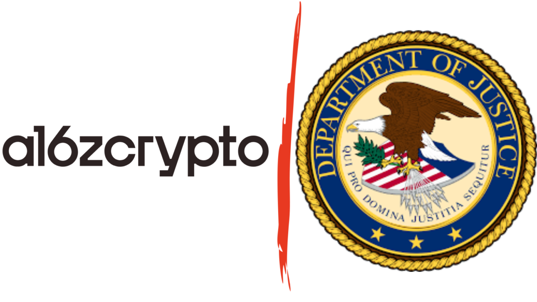 Venture Capital Firm A16z Pushes Back Against US Department of Justice to End Unfair Accountability Rules For DeFi Protocols