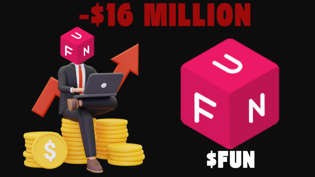 Crypto Investor Faces $16.7 Million Loss After Offloading $18.25M Worth Of $FUN Tokens Held For 4 Years