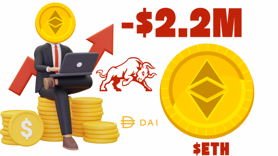 Crypto Investor Faces Immediate $2.2M Loss After Spending $30.8M DAI to Acquire 15,292 ETH