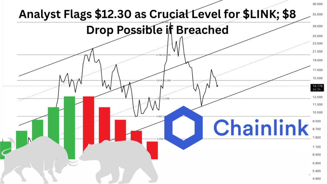Analyst Flags $12.30 as Crucial Level for $LINK; $8 Drop Possible if Breached