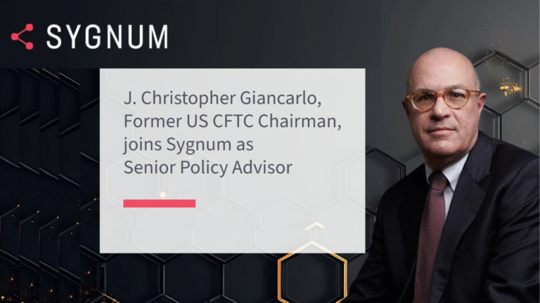 Former CFTC Chairman Christopher Giancarlo Joins Swiss Crypto Bank Sygnum to Support Regulatory Innovation