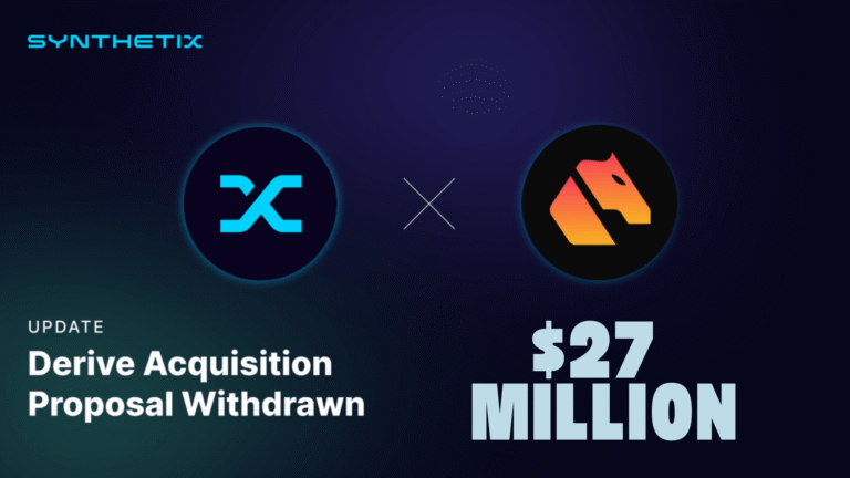 Synthetix Withdraws $27M Derive Crypto Options Plartform Purchase Amid Community Pushback Over Token Concerns