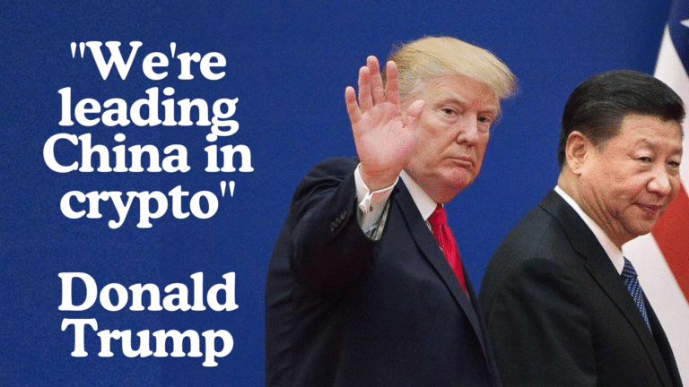 US President Donald Trump Says We're leading China in crypto