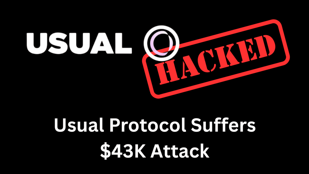 Usual Protocol Suffers $43K Attack