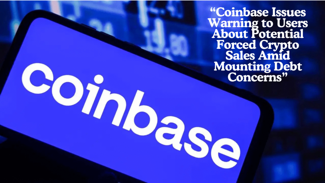 Coinbase Issues Warning to Users About Potential Forced Crypto Sales Amid Mounting Debt Concerns