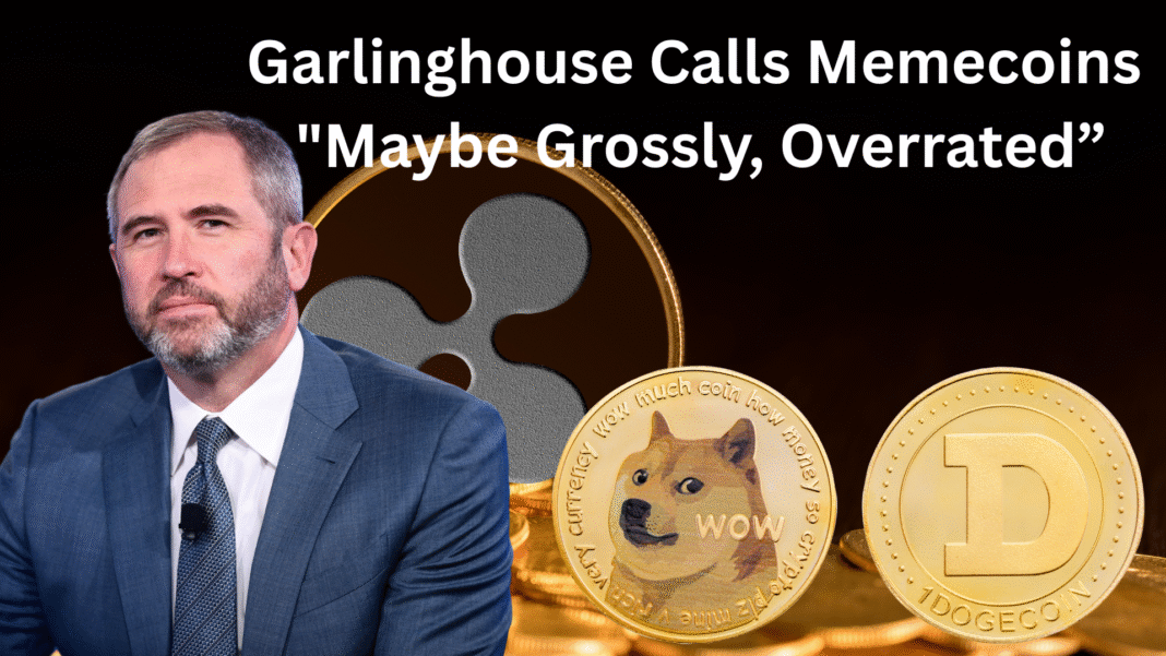 Garlinghouse Calls Memecoins Maybe Grossly, Overrated