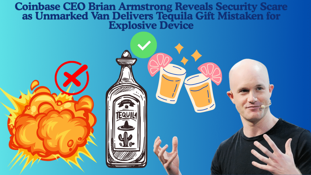 Coinbase CEO Brian Armstrong Reveals Security Scare as Unmarked Van Delivers Tequila Gift Mistaken for Explosive Device