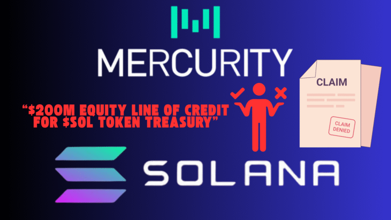 Solana Ventures Refutes Mercurity Fintech’s $200M Equity Line of Credit for $SOL Token Treasury