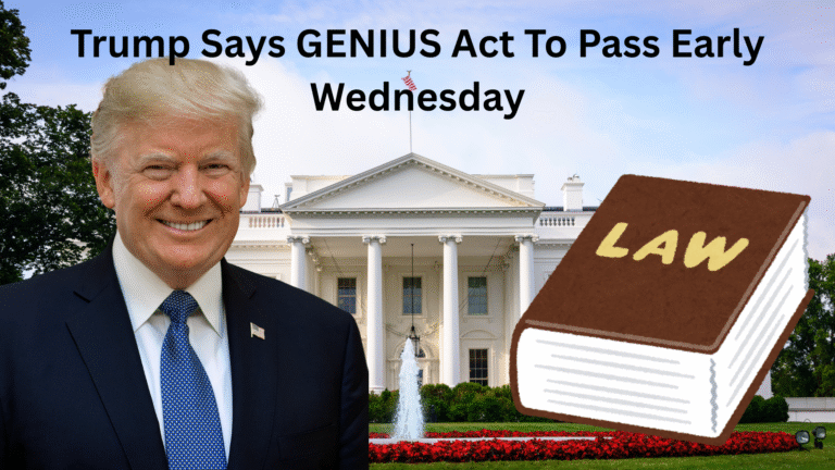 Trump Says GENIUS Act To Pass Early Wednesday