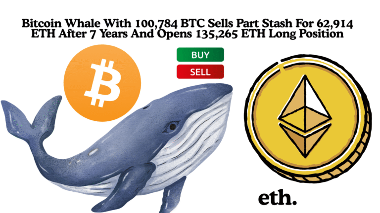 Bitcoin Whale With 100,784 BTC Sells Part Stash For 62,914 ETH After 7 Years And Opens 135,265 ETH Long Position
