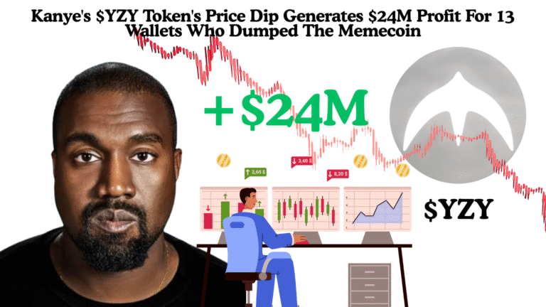 Kanye's $YZY Token's Price Dip Generates $24M Profit For 13 Wallets Who Dumped The Memecoin