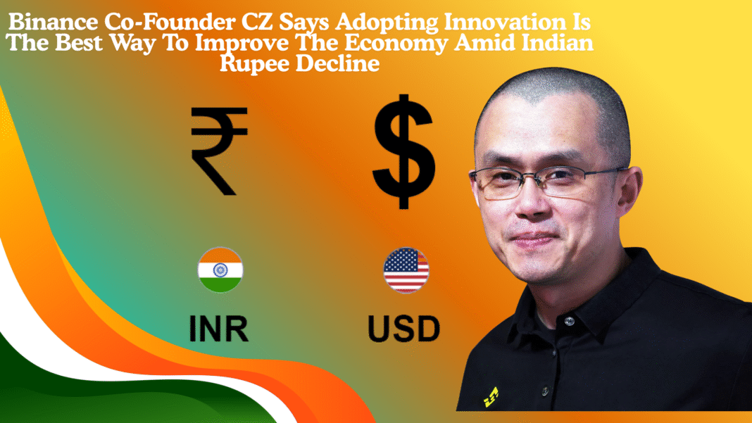 Binance Co-Founder CZ Says Adopting Innovation Is The Best Way To Improve The Economy Amid Indian Rupee Decline