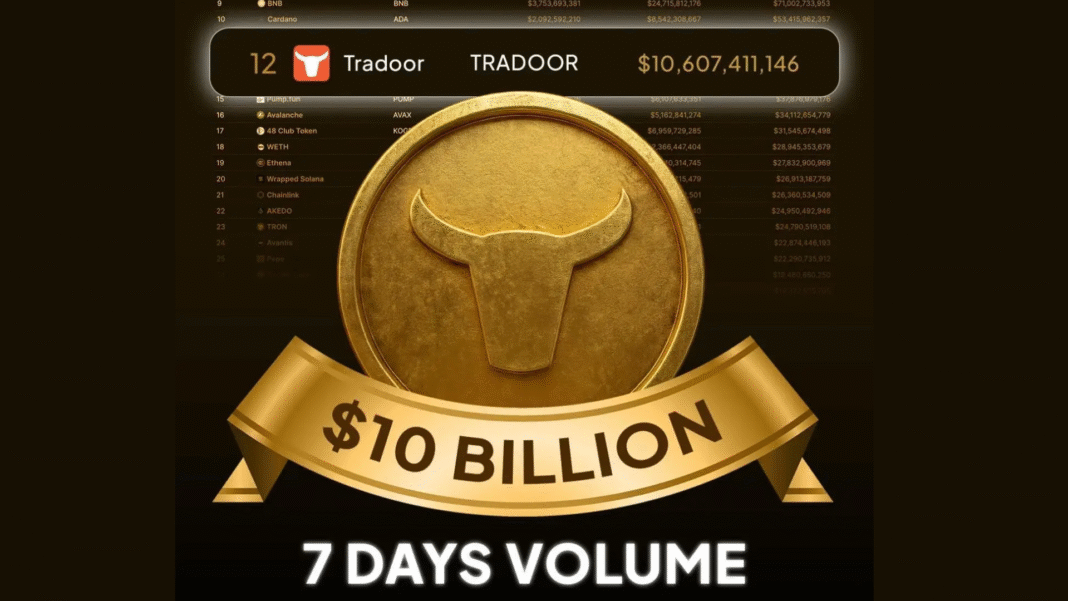 Tradoor Trading Volume Surpasses $10 Billion In 7 Days As Token Value Climbs Nearly 31%