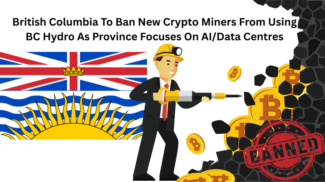 British Columbia To Ban New Crypto Miners From Using BC Hydro As Province Focuses On AIData Centres