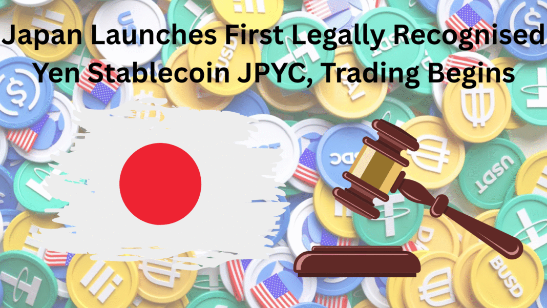 Japan Launches First Legally Recognised Yen Stablecoin JPYC, Trading Begins