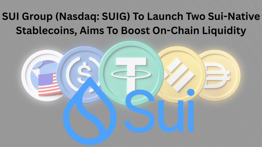 SUI Group (NasdaqSUIG) To Launch Two Sui-Native Stablecoins, Aims To Boost On-Chain Liquidity